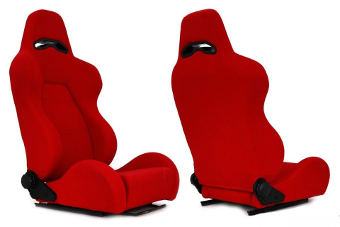 Fotel sportowy Drago red materiał