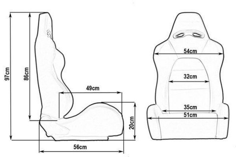 Fotel sportowy Drago red skóra