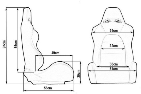 Fotel sportowy Drago black skóra