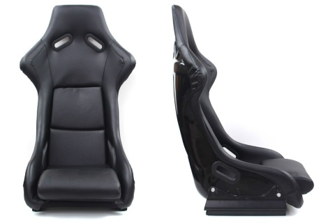 Fotel sportowy Evo black skóra