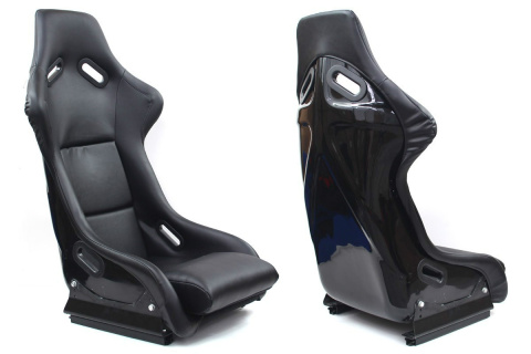 Fotel sportowy Evo black skóra