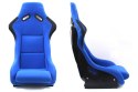 Fotel sportowy Evo blue welur