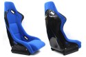 Fotel sportowy Evo blue welur