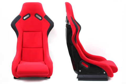 Fotel sportowy Evo red welur