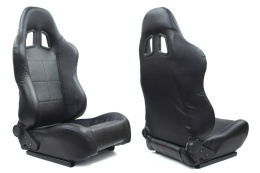 Fotel sportowy Monza Power black skóra