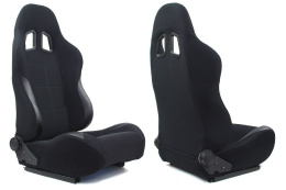 Fotel sportowy Monza Power black welur