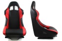 Fotel sportowy Monza Race Plus red skóra