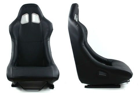 Fotel sportowy Monza Race Plus black skóra