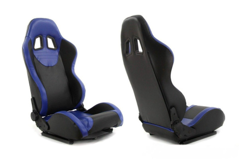 Fotel sportowy Monza+ blue skóra