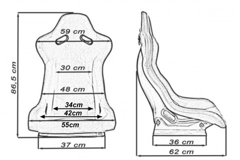 Fotel sportowy Rally blue