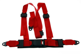 Pasy sportowe 3 punktowe Monza red E4