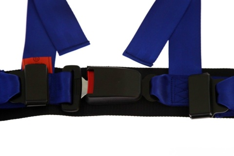 Pasy sportowe 4 punktowe Monza blue E4