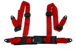 Pasy sportowe 4 punktowe Monza red E4