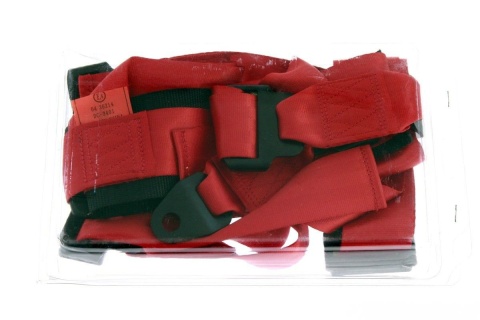 Pasy sportowe 4 punktowe Monza red E4