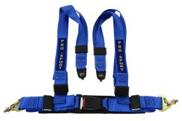 Pasy sportowe 4 punktowe Pro Sport blue