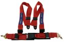 Pasy sportowe 4 punktowe Pro Sport red