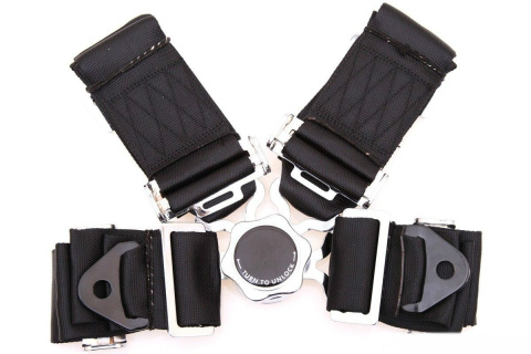 Pasy sportowe 4 punktowe Runner 3" black