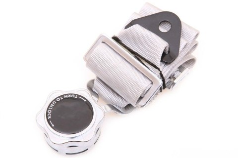 Pasy sportowe 4 punktowe Runner 3" silver