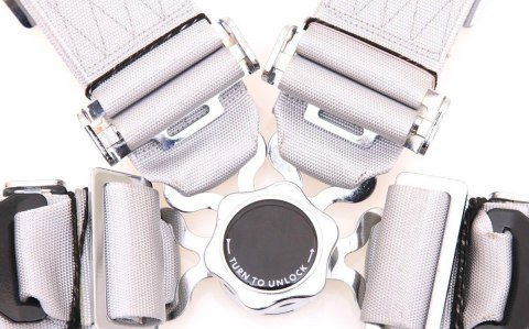 Pasy sportowe 4 punktowe Runner 3" silver