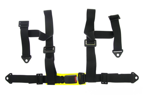 Pasy sportowe 4 punktowe 2 '' black E4