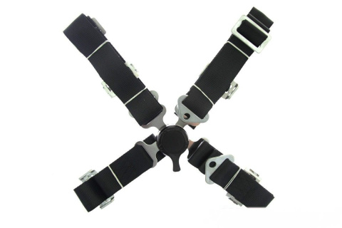 Pasy sportowe 4 punktowe 2" Quick black