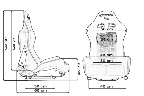 Fotel sportowy Bride Low Max K608 red