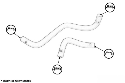 Przewody silikonowe TurboWorks HONDA CIVIC 1988-1991 D-seria woda
