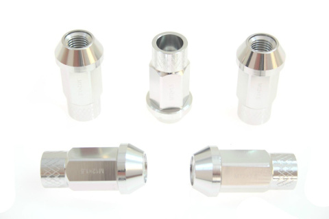 Nakrętki JBR 50mm M12 x 1.5 silver FORD / HONDA / MAZDA / MITSUBISHI / TOYOTA / LEXUS / VOLVO