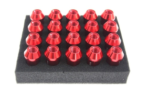 Nakrętki JBR 50mm M12 x 1.25 red SUZUKI / SUBARU / NISSAN