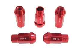 Nakrętki JBR 50mm M12 x 1.5 red FORD / HONDA / MAZDA / MITSUBISHI / TOYOTA / LEXUS / VOLVO