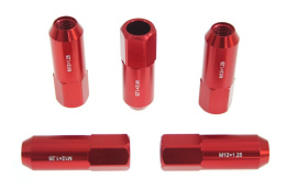 Nakrętki JBR 60mm M12 x 1.5 red FORD / HONDA / MAZDA / MITSUBISHI / TOYOTA / LEXUS / VOLVO