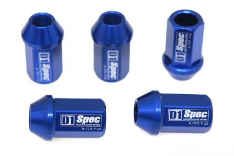 Nakrętki kute D1Spec 12 x 1.25 blue aluminium