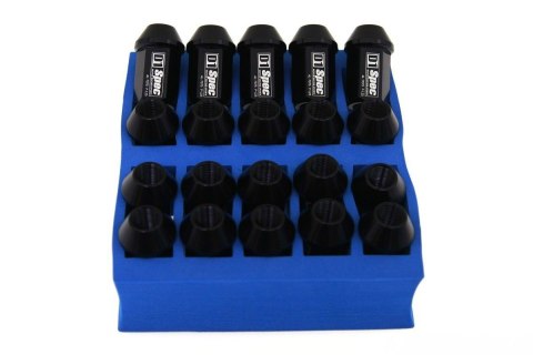 Nakrętki kute D1Spec 12 x 1.5 black aluminium