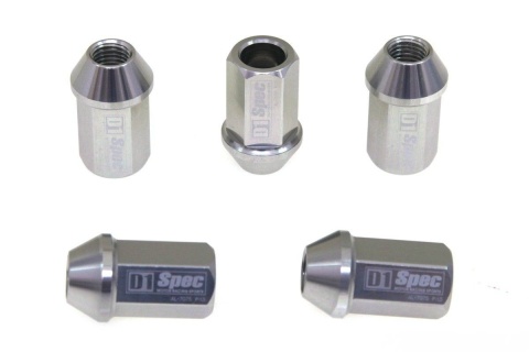Nakrętki kute D1Spec 12 x 1.25 silver aluminium
