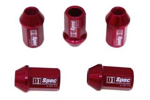 Nakrętki kute D1Spec 12 x 1.5 red aluminium