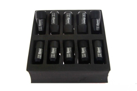 Nakrętki kute D1Spec HEX 1.25 black aluminium