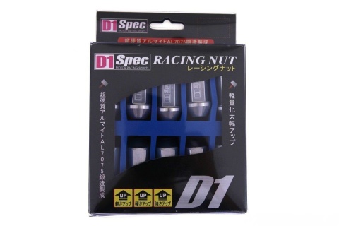 Nakrętki kute D1Spec 12 x 1.5 silver aluminium