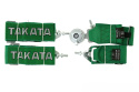 Pasy sportowe szelkowe 4 punktowe 3" Takata green