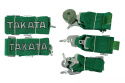 Pasy sportowe szelkowe 6 punktowe 3" Takata green