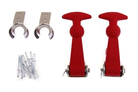 Zapinki klapy / maski ProRacing red