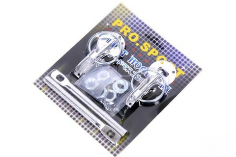 Zapinki maski ProRacing kołkowe silver