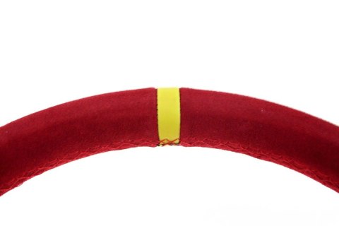 Kierownica zamszowa ProRacing 350mm offset 80mm red