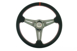 Kierownica sportowa ProRacing 350mm offset 20mm carbon red