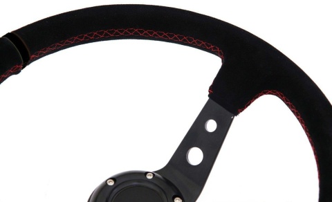 Kierownica zamszowa ProRacing 350mm offset 80mm black