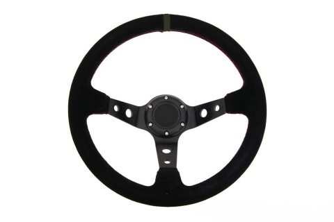 Kierownica zamszowa ProRacing 350mm offset 80mm black