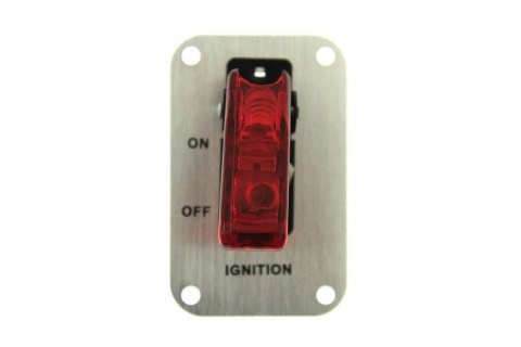 Włącznik pojedynczy rajdowy LED red