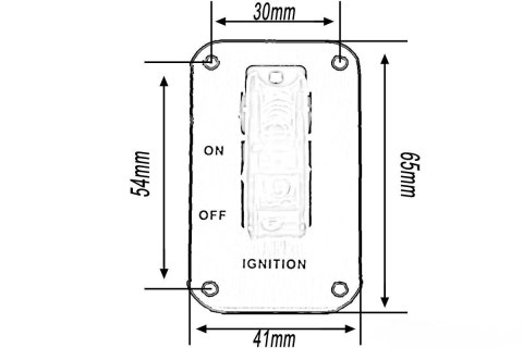 Włącznik pojedynczy rajdowy LED red