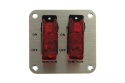 Włącznik podwójny rajdowy LED red