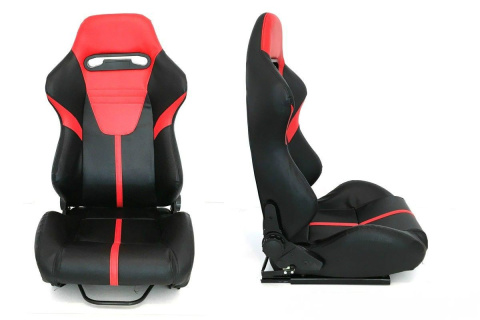 Fotel sportowy R-LOOK II black-red skóra