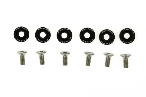 Śrubki JDM PASSWORD FENDER WASHER 8mm black 6 szt.